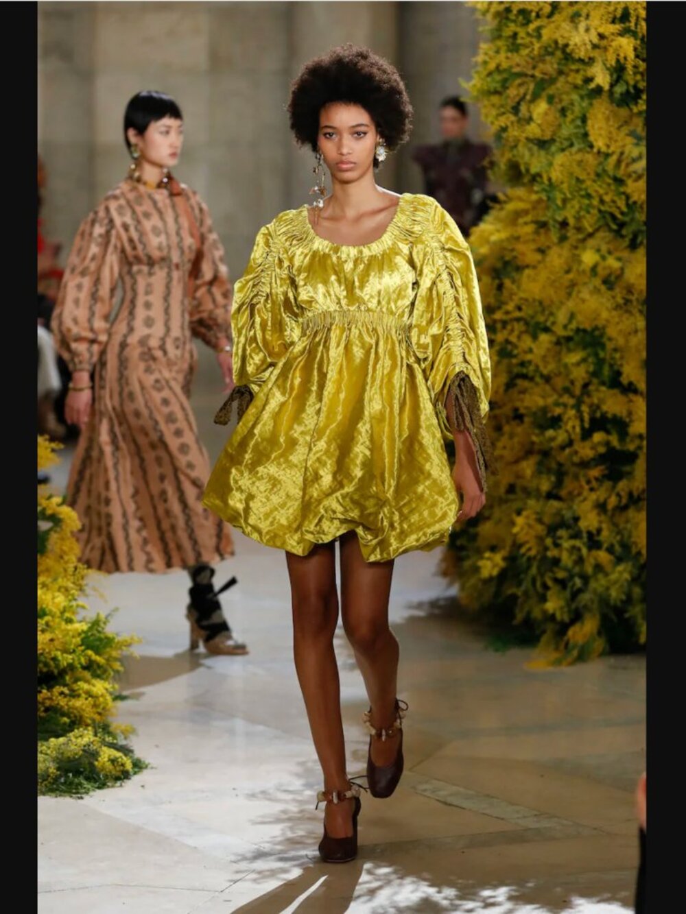 Ulla Johnson Martine Puff-Sleeve Metallic Mini Dress - Picture 6 of 10